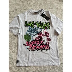 Supply & Demand Las Vegas Graffiti Graphic T-Shirt Mens Small